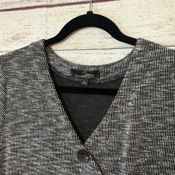 Suzanne Betro Faux Button Down Bodycon Dress Large - Picture 3 of 7